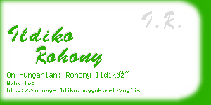 ildiko rohony business card